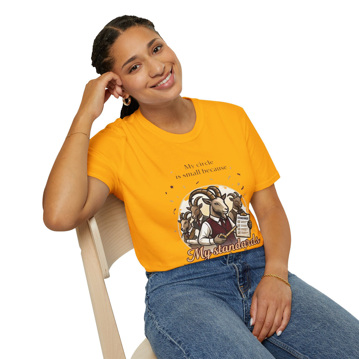 Capricorn Zodiac T-Shirt — "My Standards Are High" Astrology Tee