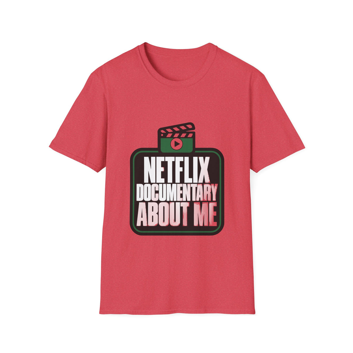 Netflix Documentary About Me Green Block Badge T-Shirt - Funny Sarcastic Pop Culture Tee - Trending Now - September 2026