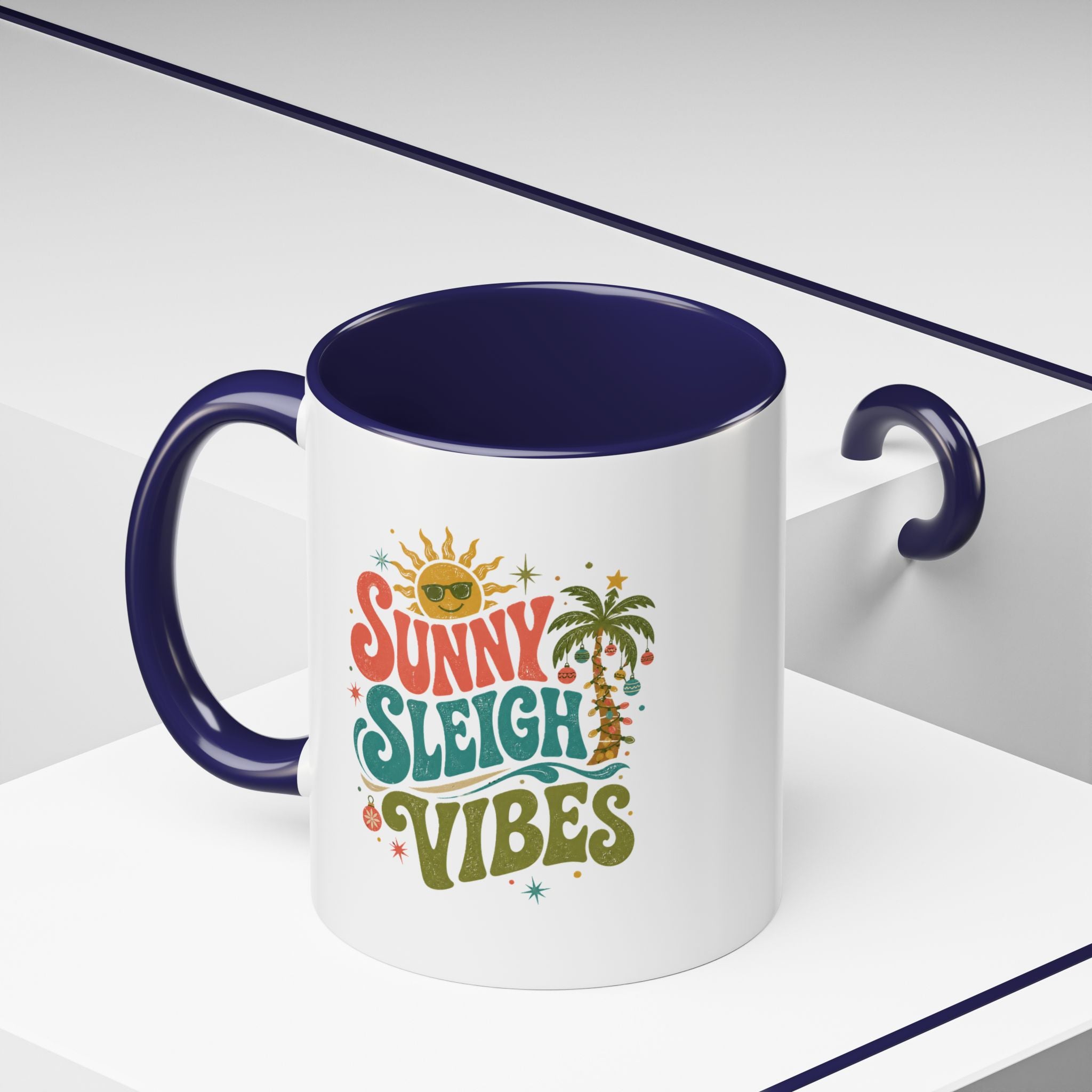 Modern Day Christmas Sunny Sleigh Vibes Coffee Mug