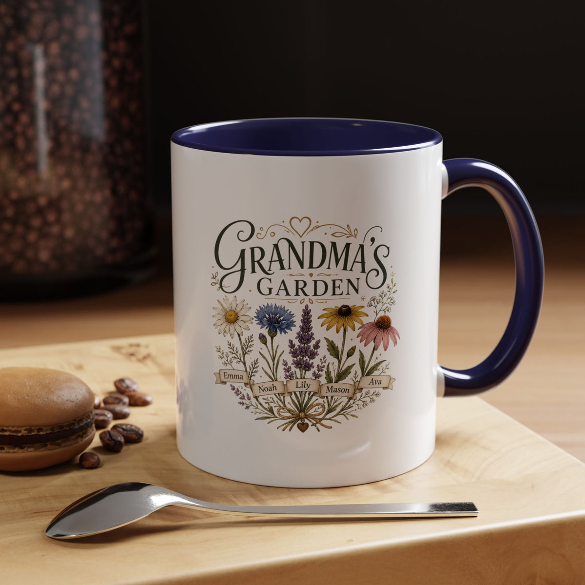 Milo Bailey Dog Dad Mom Grandma's Garden Floral Coffee Mug – Personalized  Accent Mug