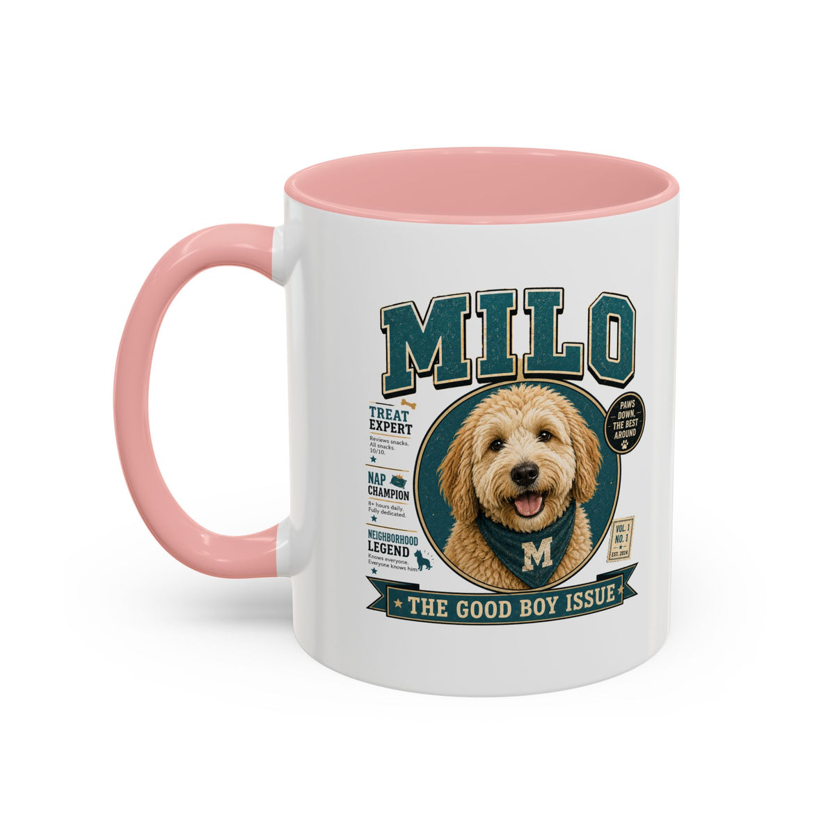 Milo Bailey Dog Dad Mom Milo Dog Coffee Mug — 'The Good Boy Issue' Accent