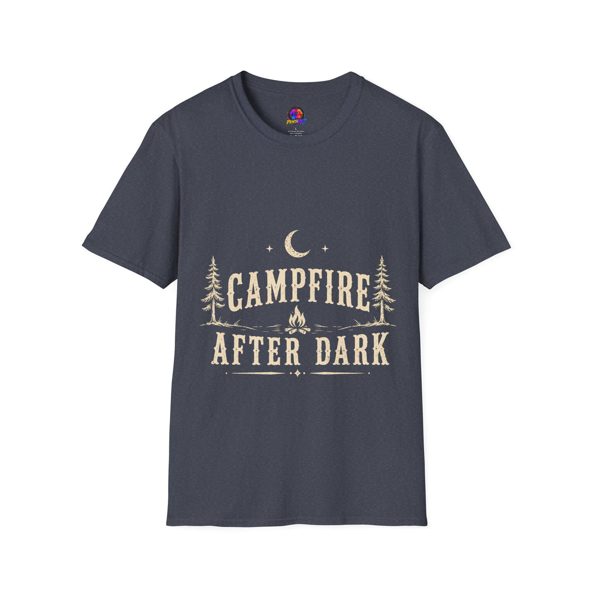 Campfire After Dark T-Shirt — Moonlit Camping Graphic Tee