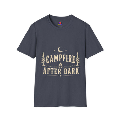 Campfire After Dark T-Shirt — Moonlit Camping Graphic Tee