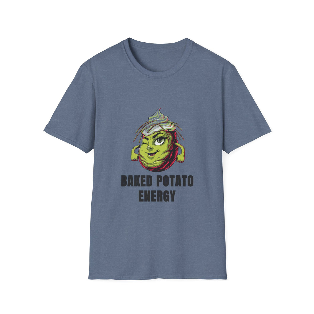 Baked Potato Energy T-Shirt — Funny Green Spud Graphic Tee - Trending Now - August 2026