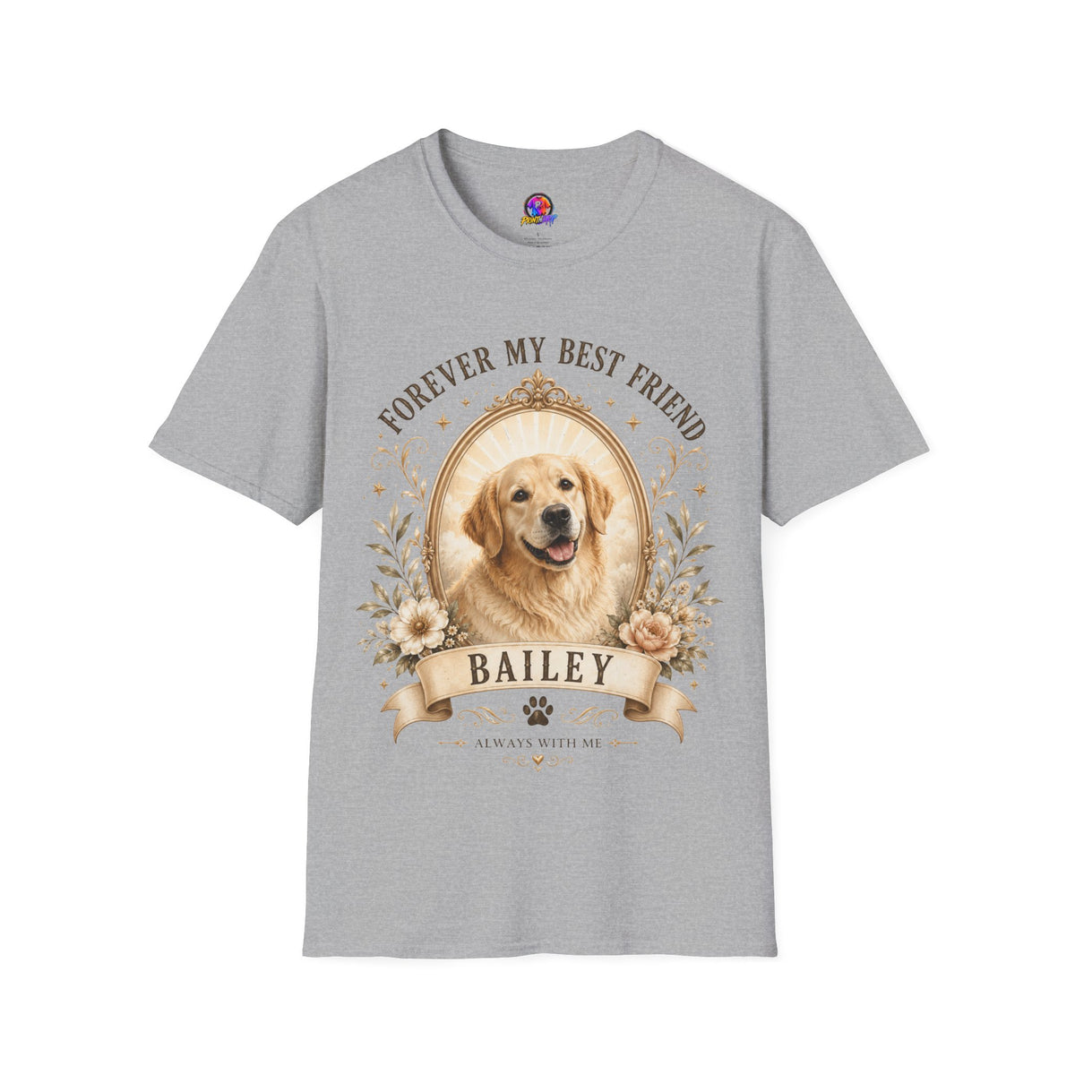 Dog Memorial T-Shirt — "Forever My Best Friend" Personalized Pet Tribute