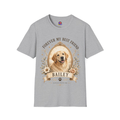 Dog Memorial T-Shirt — "Forever My Best Friend" Personalized Pet Tribute