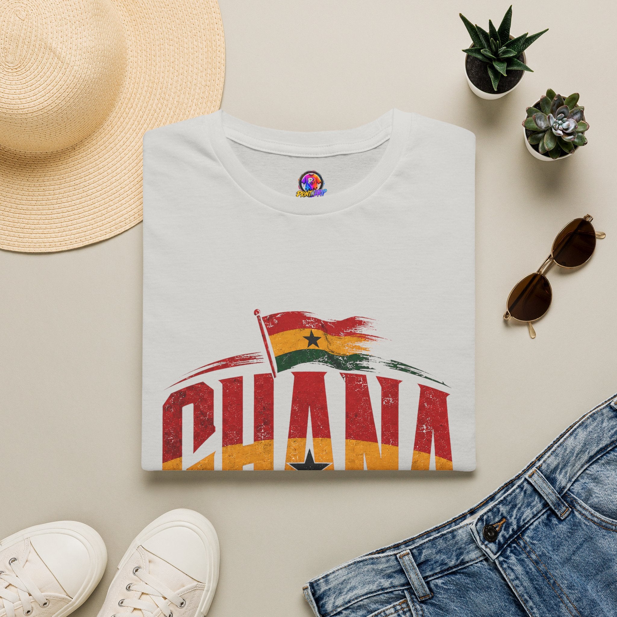 Ghana Flag Soccer T-Shirt — Retro Ghana Pride Football Tee