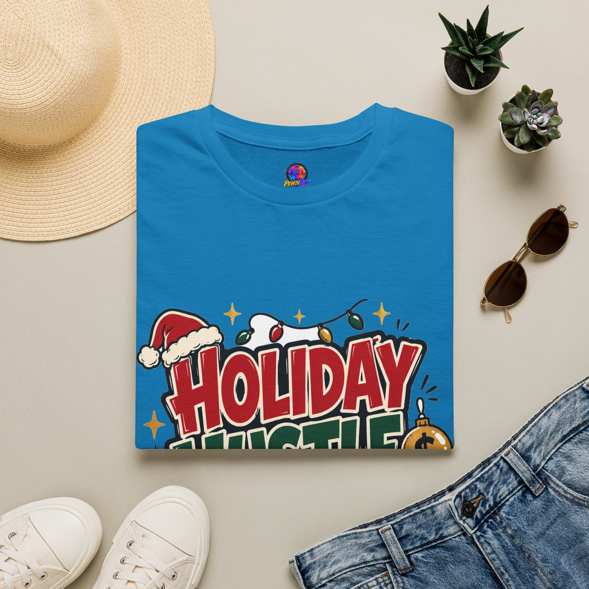 Holiday Hustle Mode T-Shirt — Funny Christmas Graphic Tee