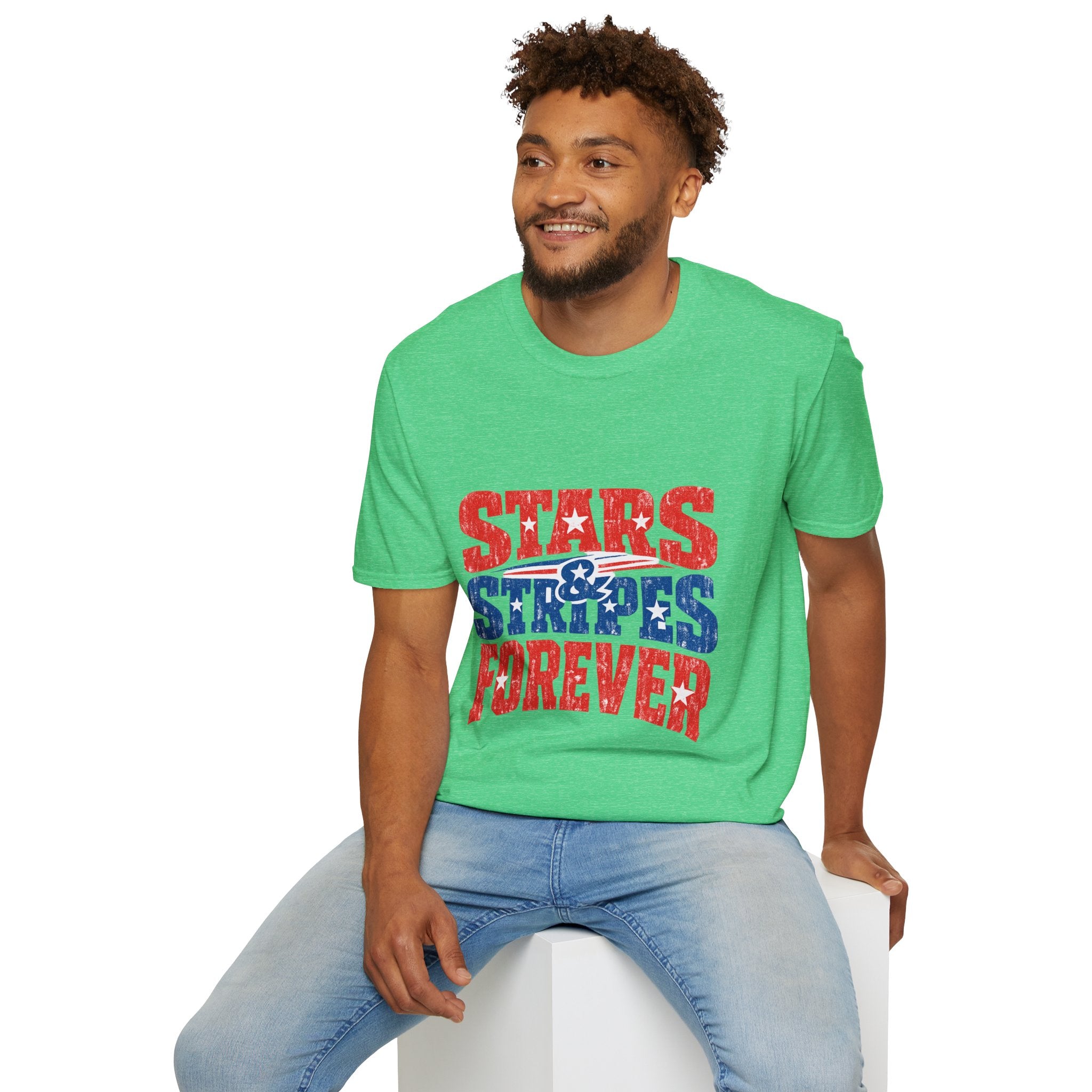 USA Stars & Stripes Forever T-Shirt — Patriotic Red White Blue Graphic Tee
