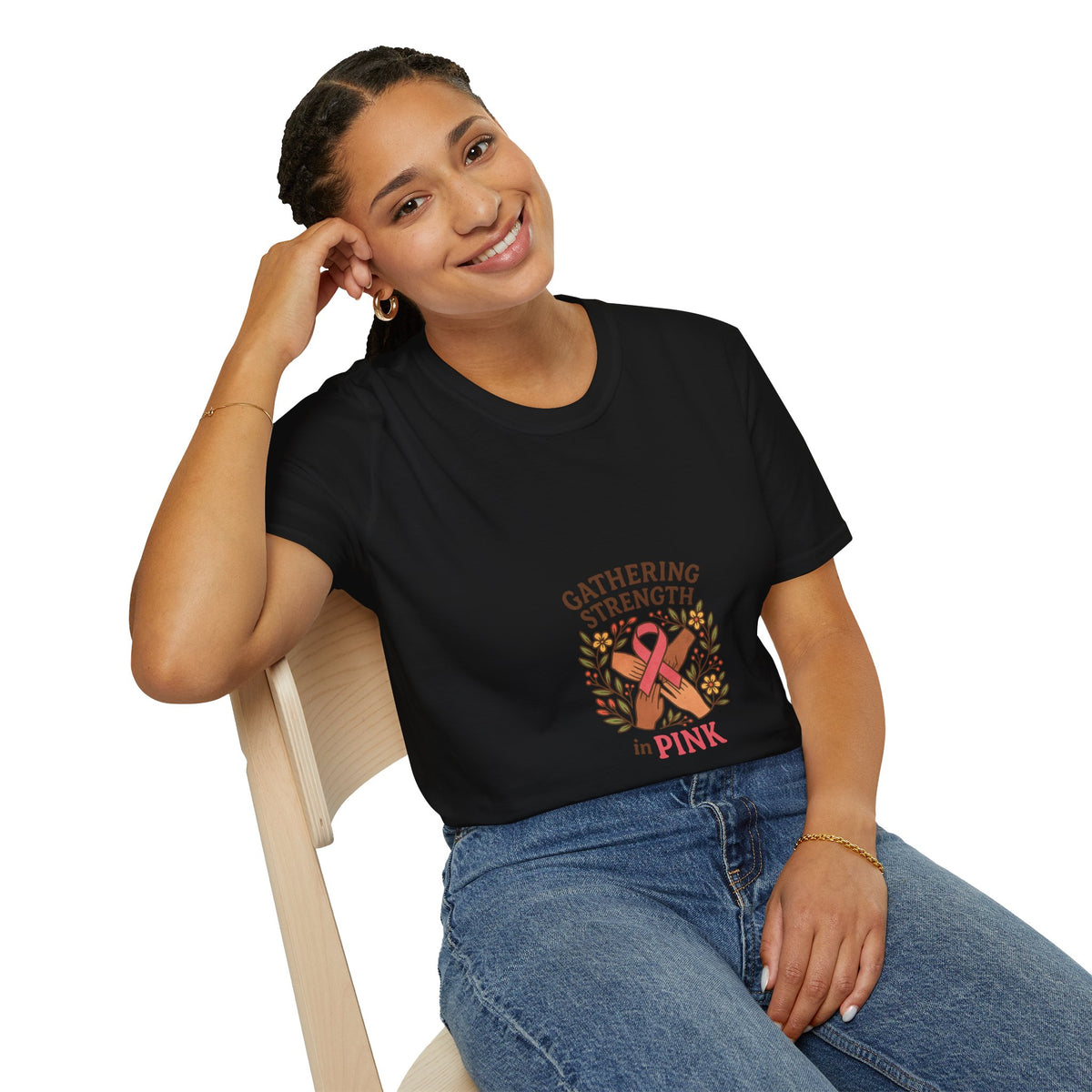 Breast Cancer Awareness T-Shirt — "Gathering Strength in Pink" - Trending Now - October 2026