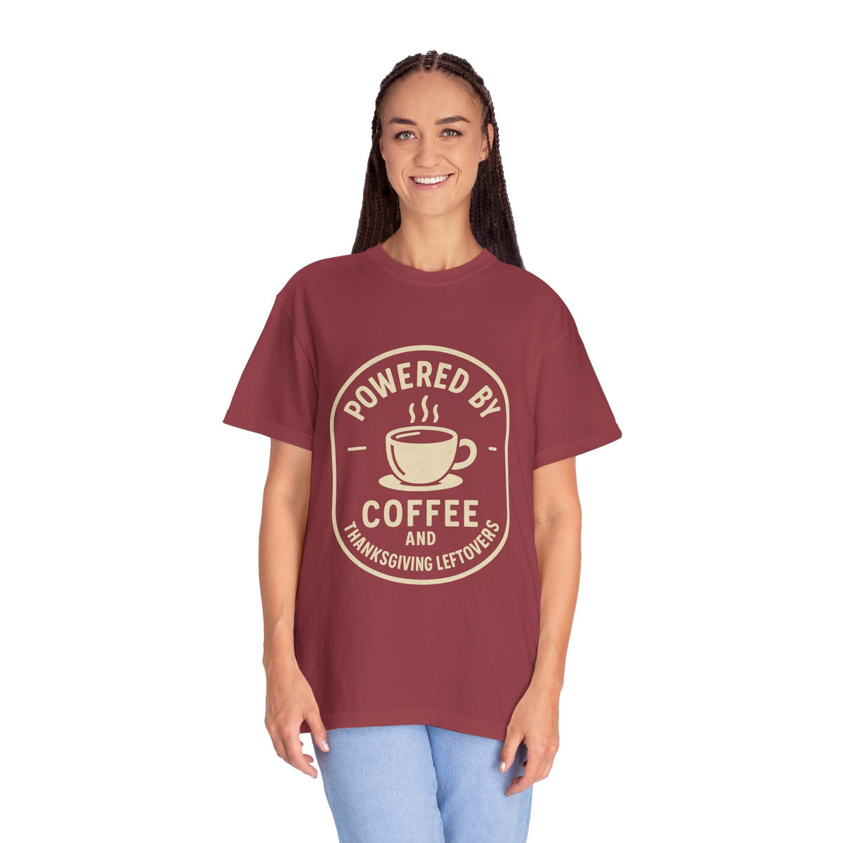 Powered by Coffee and Thanksgiving Leftovers T-Shirt - Trending Now - October 2026