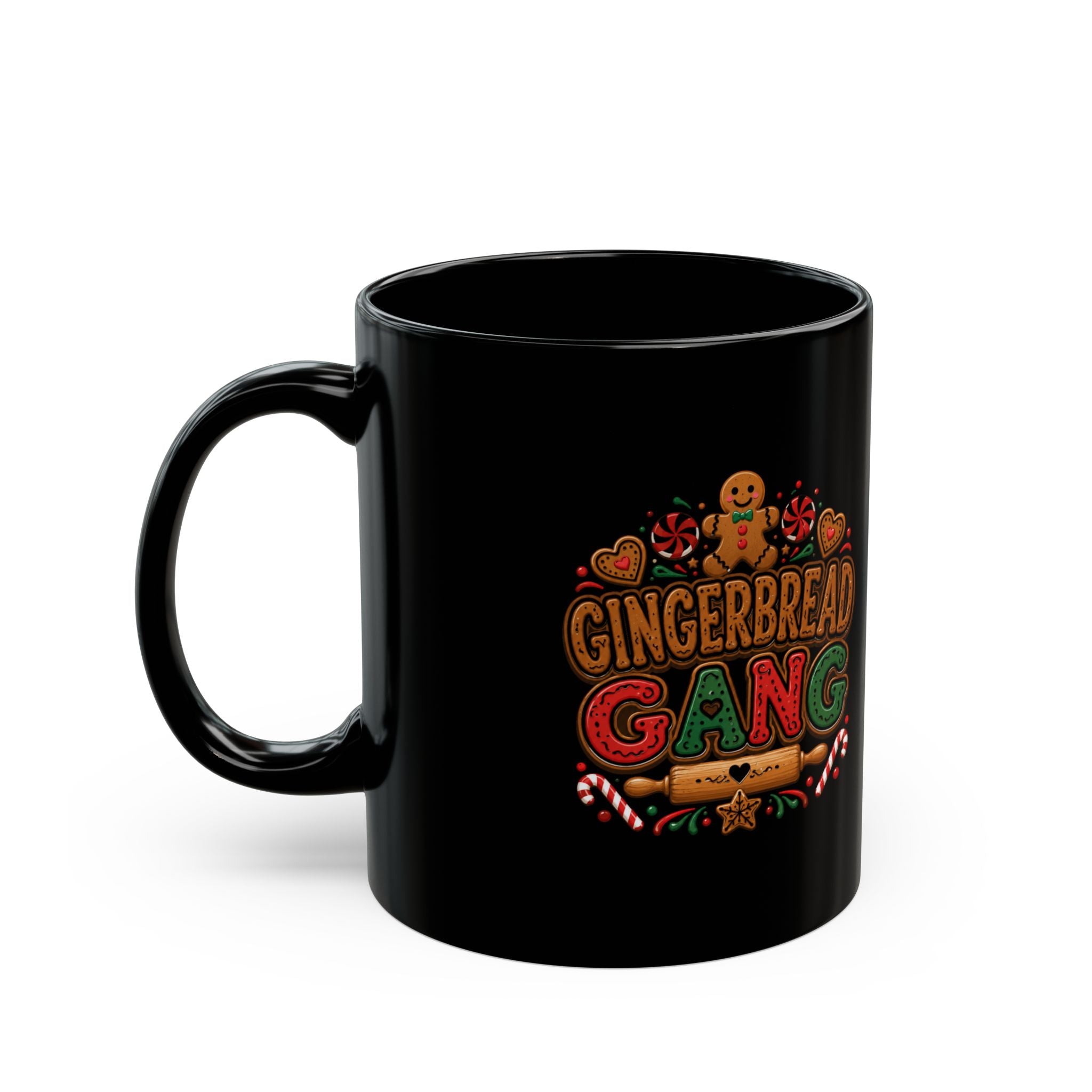 Gingerbread Gang Christmas Mug — Festive Holiday Coffee Cup