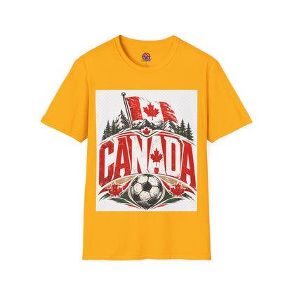Canada Soccer T‑Shirt — Canadian Flag & Maple Leaf Crest