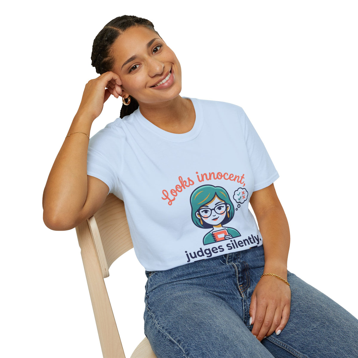 Looks Innocent Virgo T-Shirt — Funny Zodiac Graphic Tee for Virgo Women
