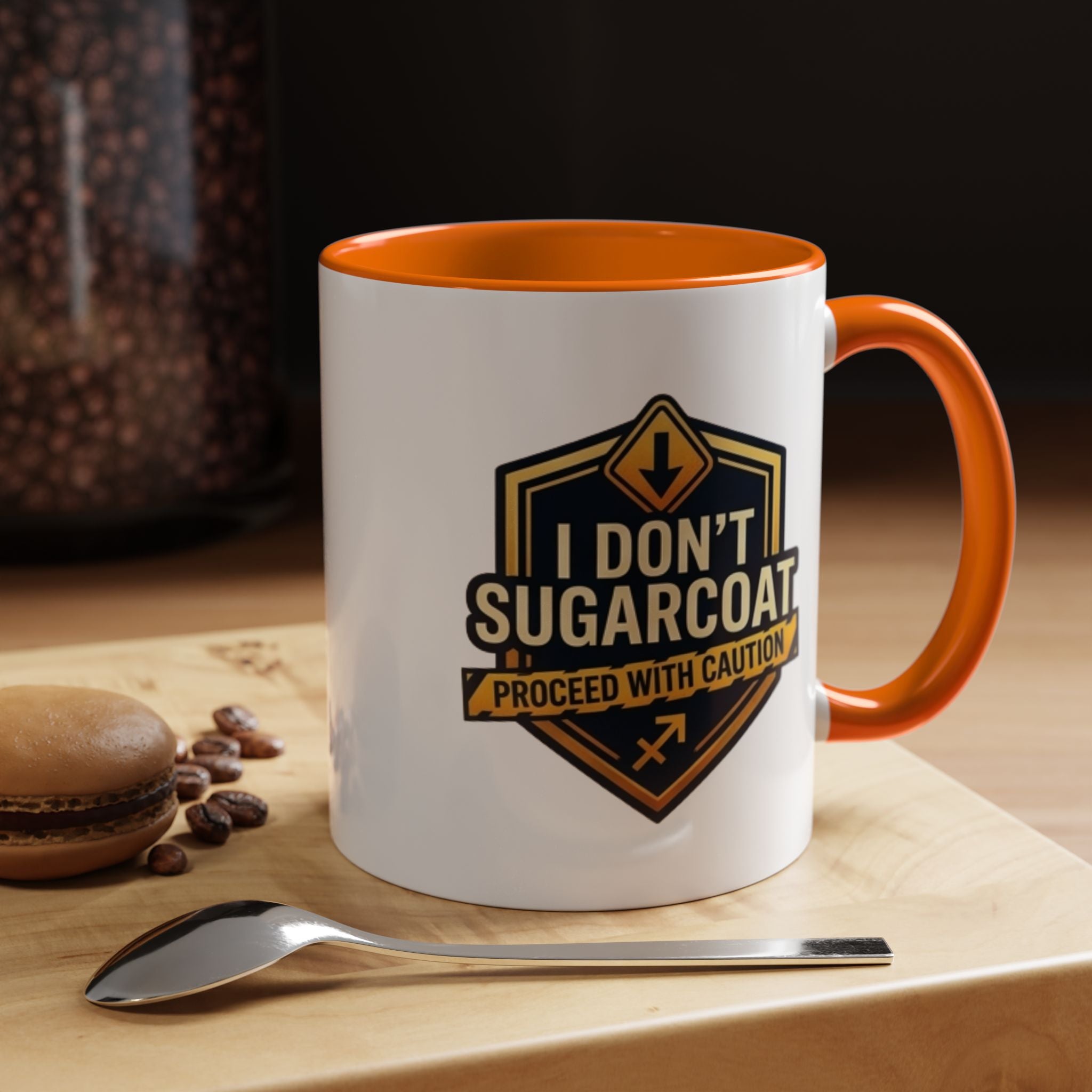 I Don't Sugarcoat Coffee Mug – 'Proceed With Caution' Bold Accent Mug