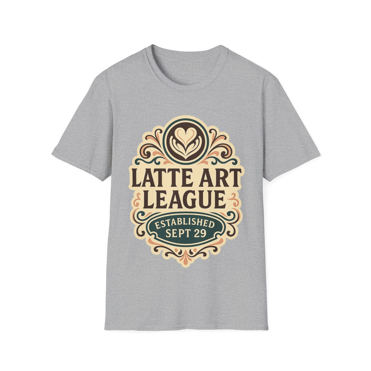 Latte Art League Serving Rituals National Coffee Day Crest T-Shirt - Trending Now - September 2026