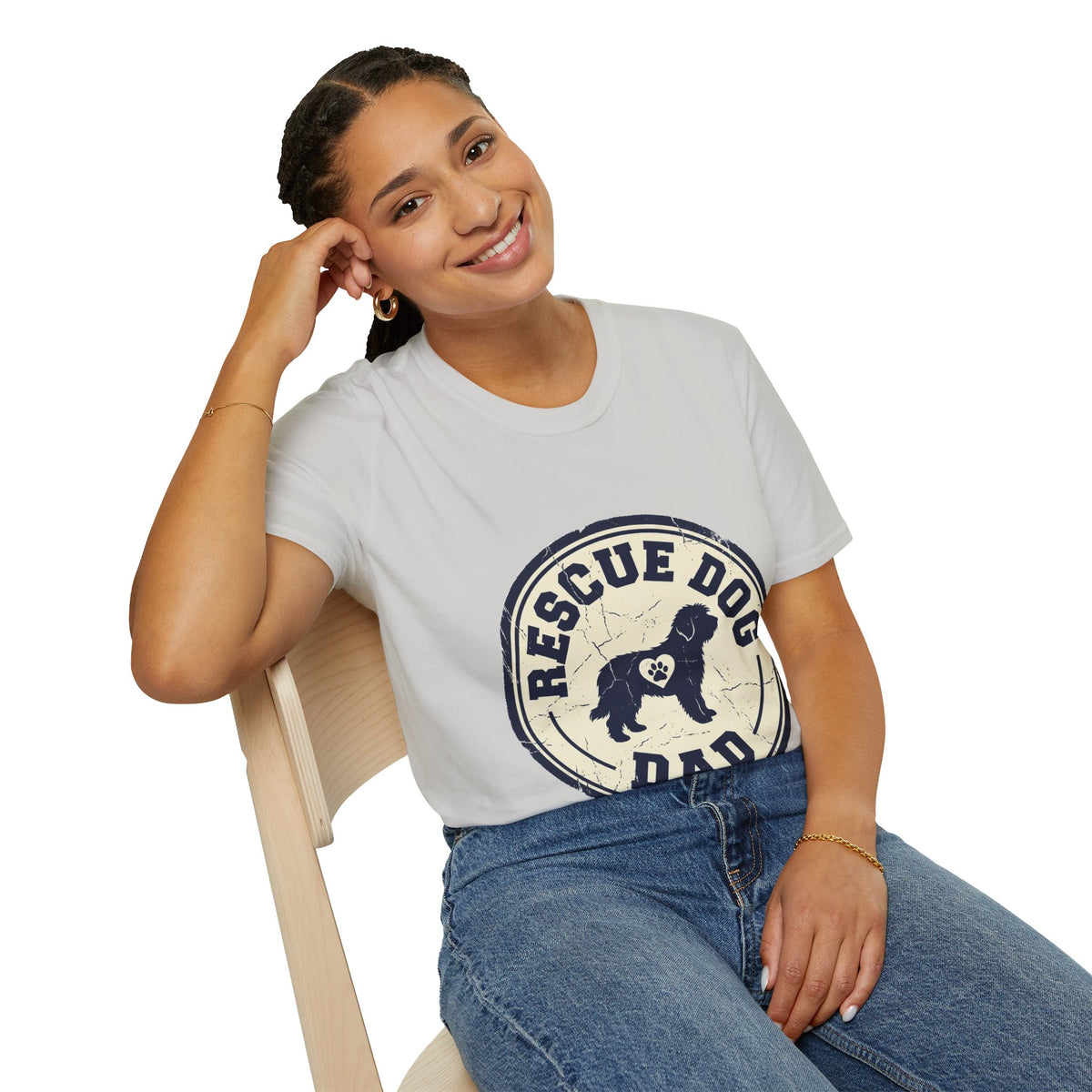 Rescue Dog Dad T-Shirt – Vintage Shelter Pup Support Tee