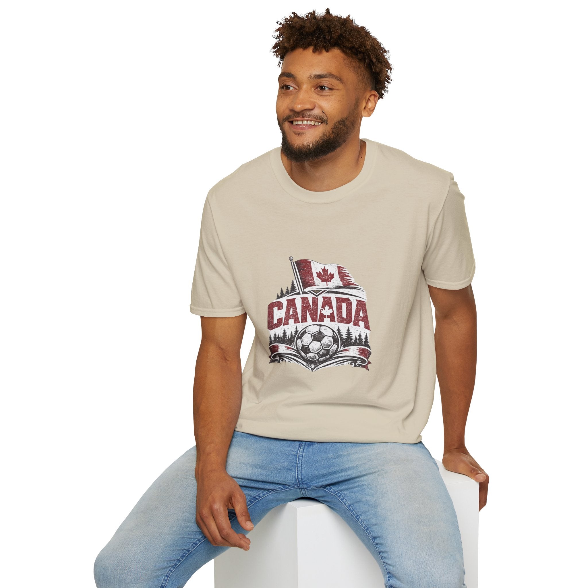Canada Soccer T-Shirt – Vintage Maple Leaf Flag & Crest