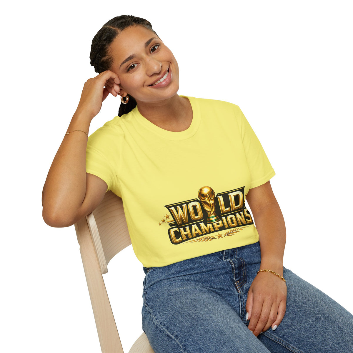 World Champions T-Shirt — Gold Trophy Sports Tee