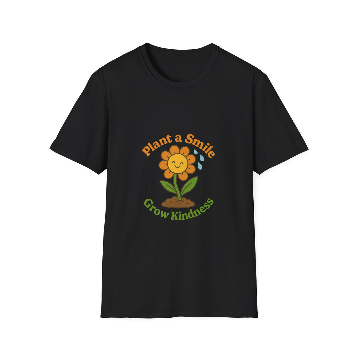 Plant A Smile Grow Kindness Retro Tee - Cute Groovy Flower Graphic T-Shirt - Trending Now - October 2026
