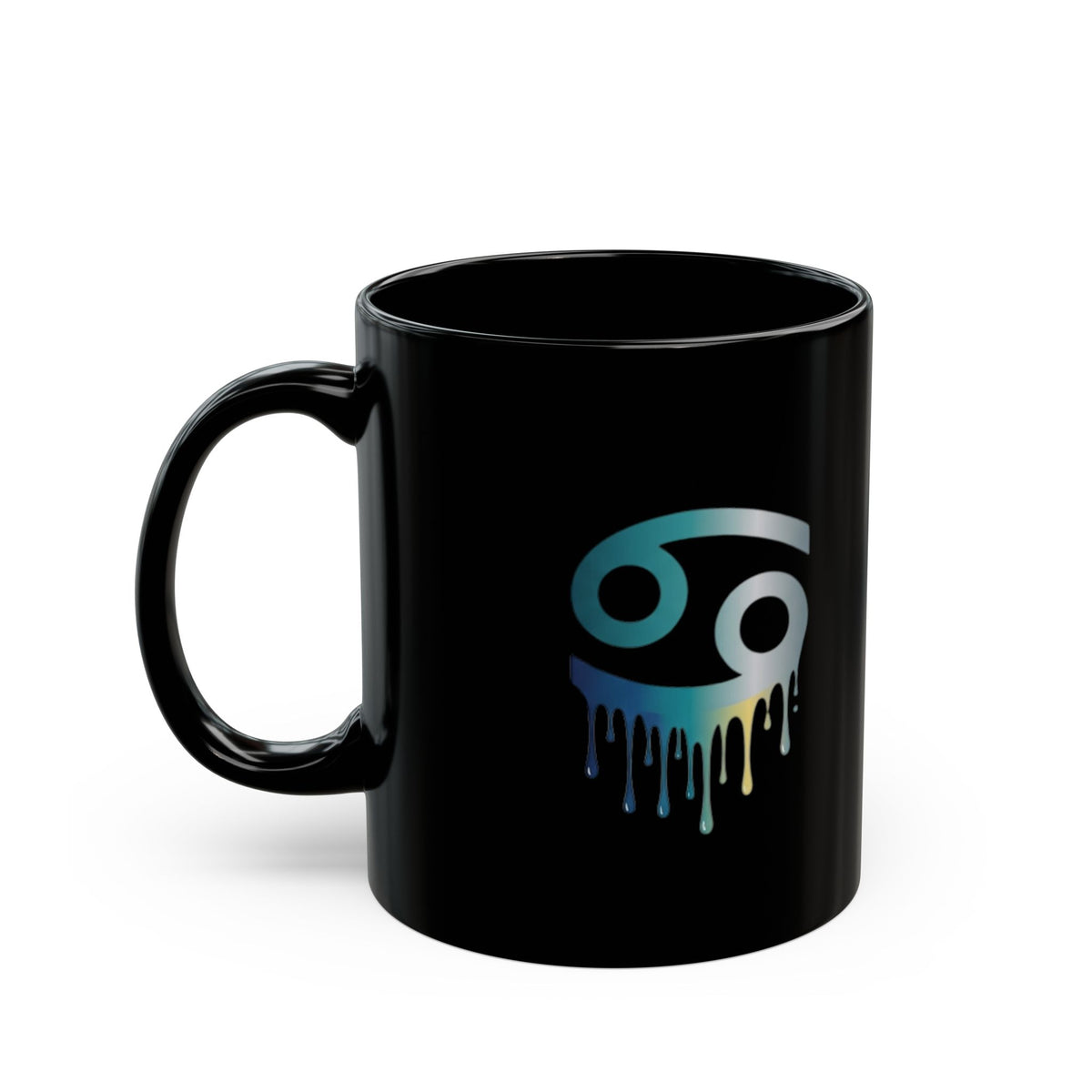Cancer Zodiac Drip Mug — Colorful Melting Astrology Coffee Cup