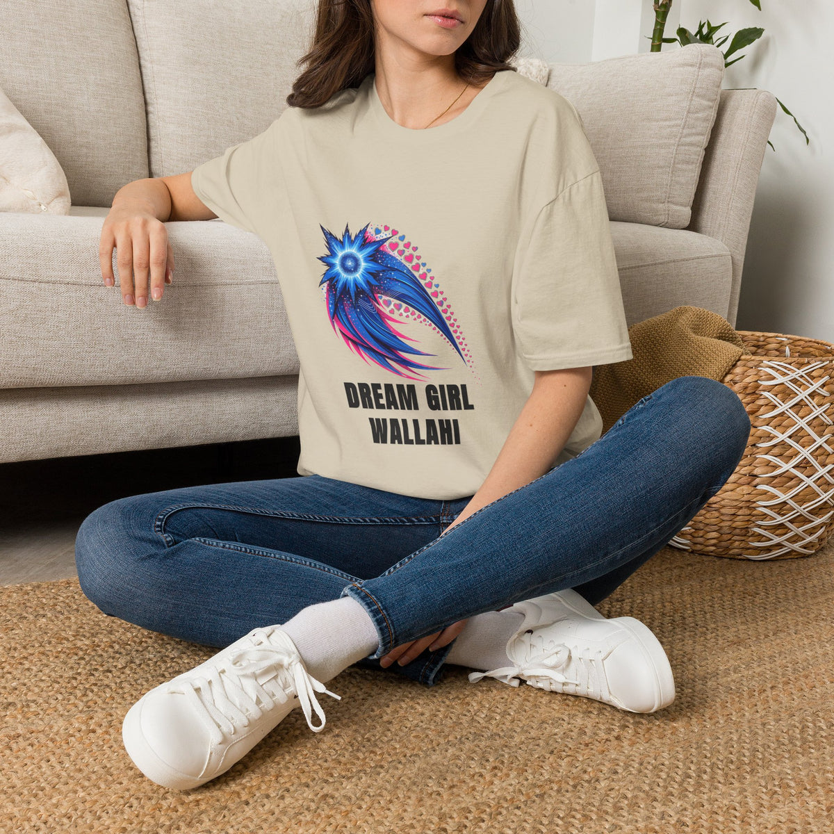 Dream Girl T-Shirt — Blue Starburst Heart Graphic ("Dream Girl Wallah") - Trending Now - August 2026