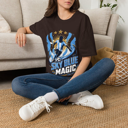 Argentina Sky Blue Magic Soccer T-Shirt — Argentinian Football Player Graphic Tee