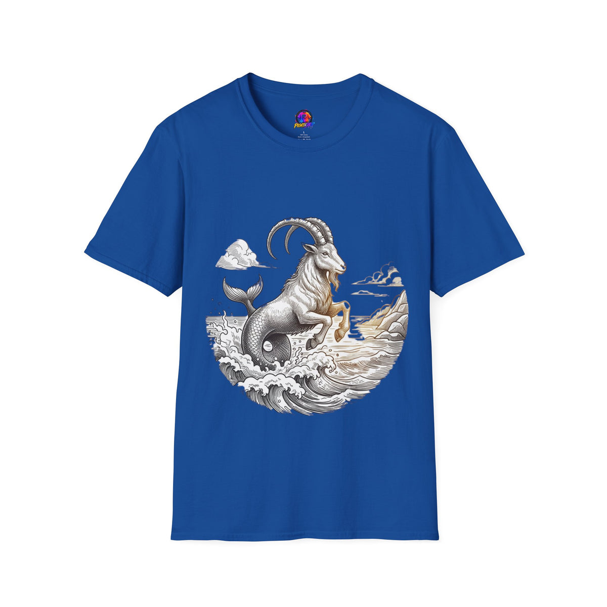 Capricorn Goat-Mermaid T-Shirt — Mythical Sea Goat Zodiac Tee
