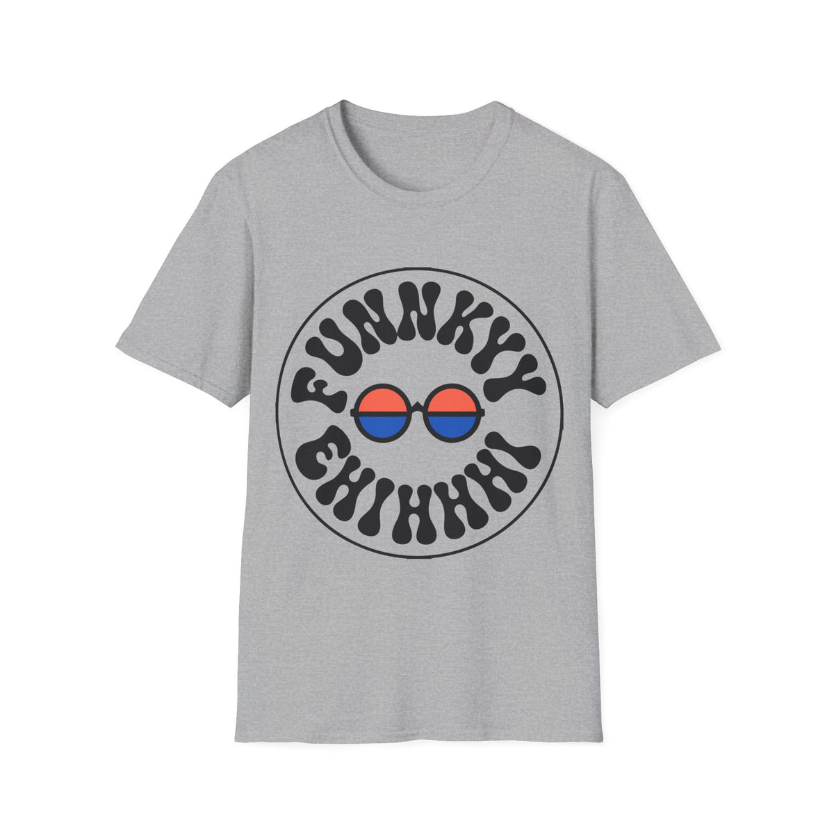 Funky Circle Graphic T-Shirt — Retro Smiley Sunglasses Tee - Trending Now - August 2026