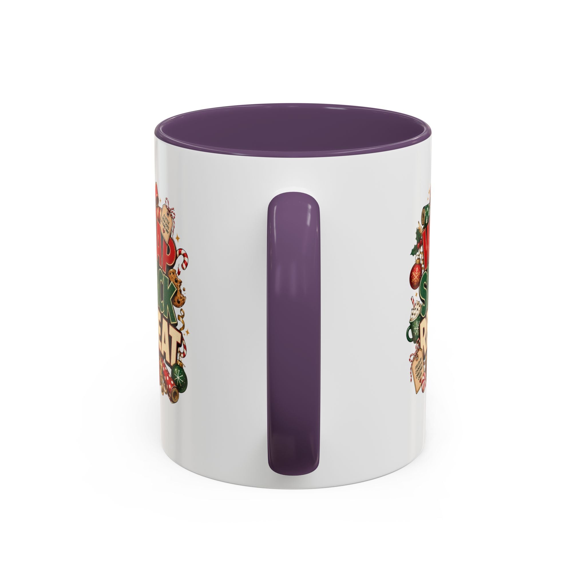 Wrap Snack Repeat Christmas Coffee Mug — Holiday Baking & Gift-Wrapping Mug