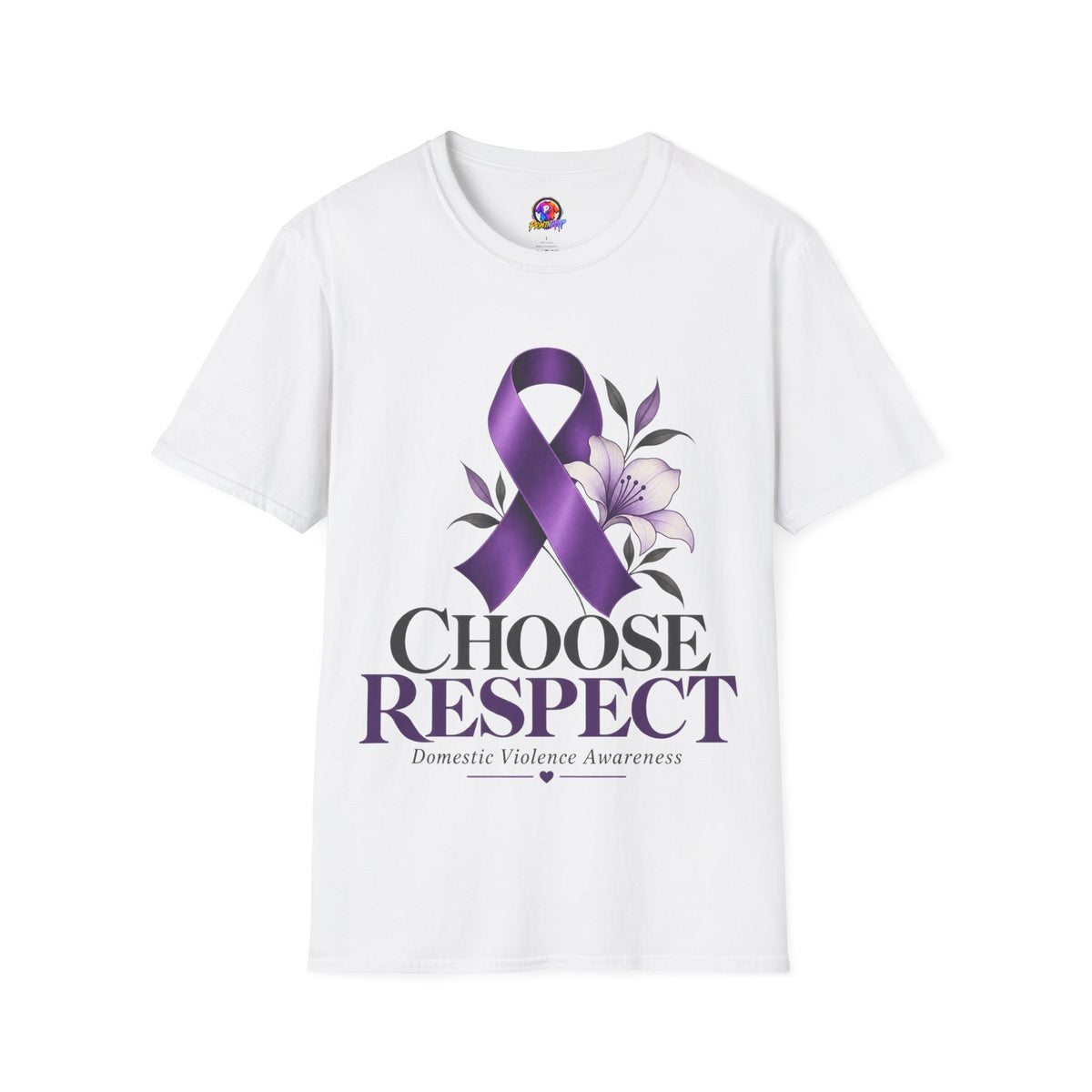 Choose Respect Purple Ribbon T‑Shirt — Domestic Violence Awareness Tee