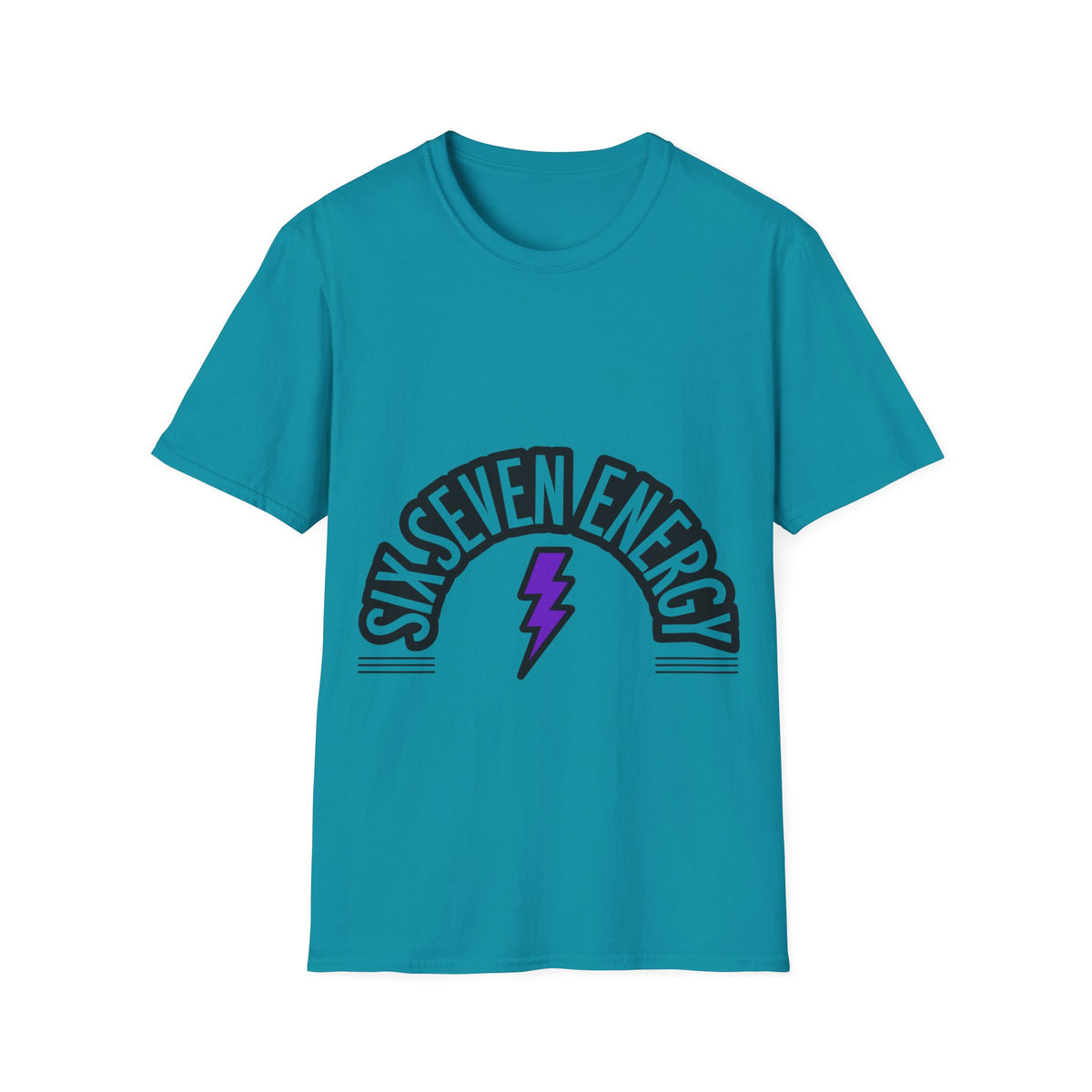 Six Seven Energy Retro Lightning Tee - Bold Slogan Punk Rock Graphic T-Shirt - Trending Now - September 2026