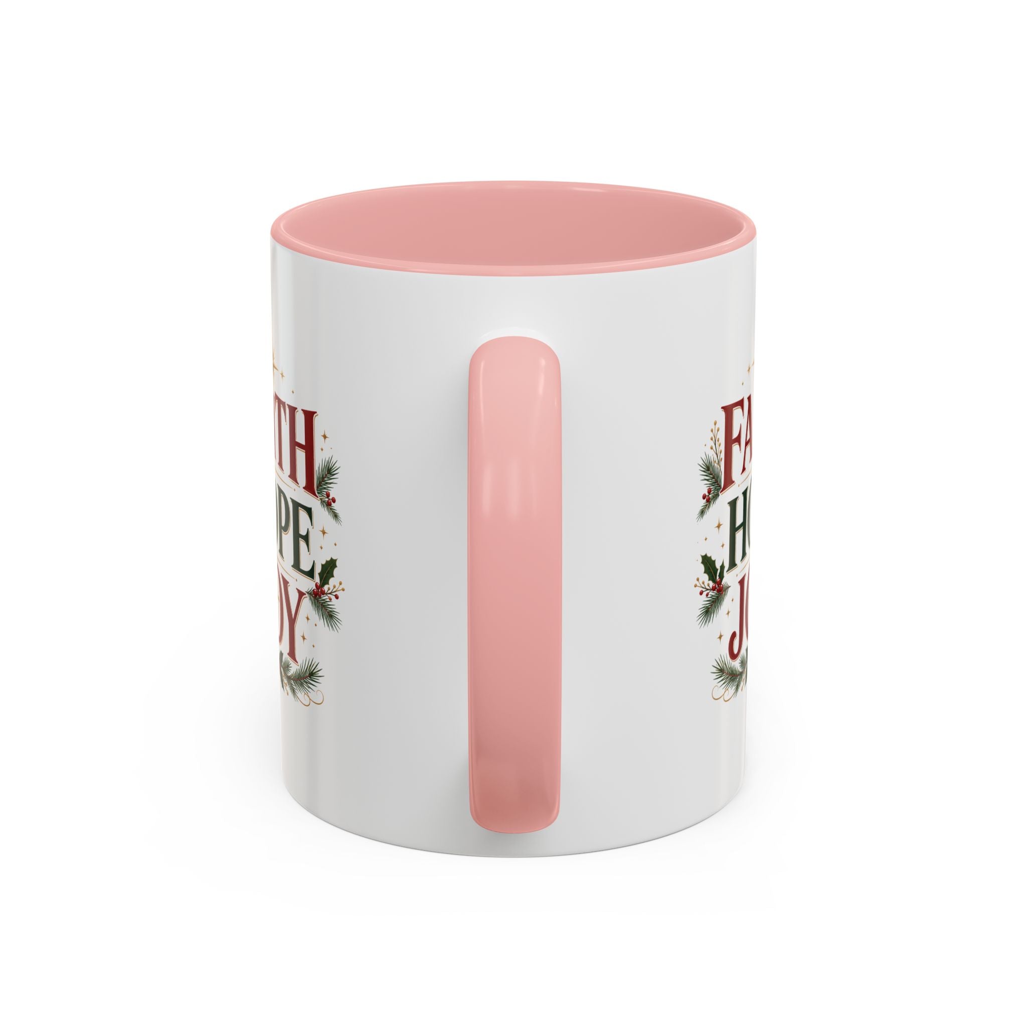 Faith Hope Joy Coffee Mug — Christmas Holiday Inspirational Accent Mug