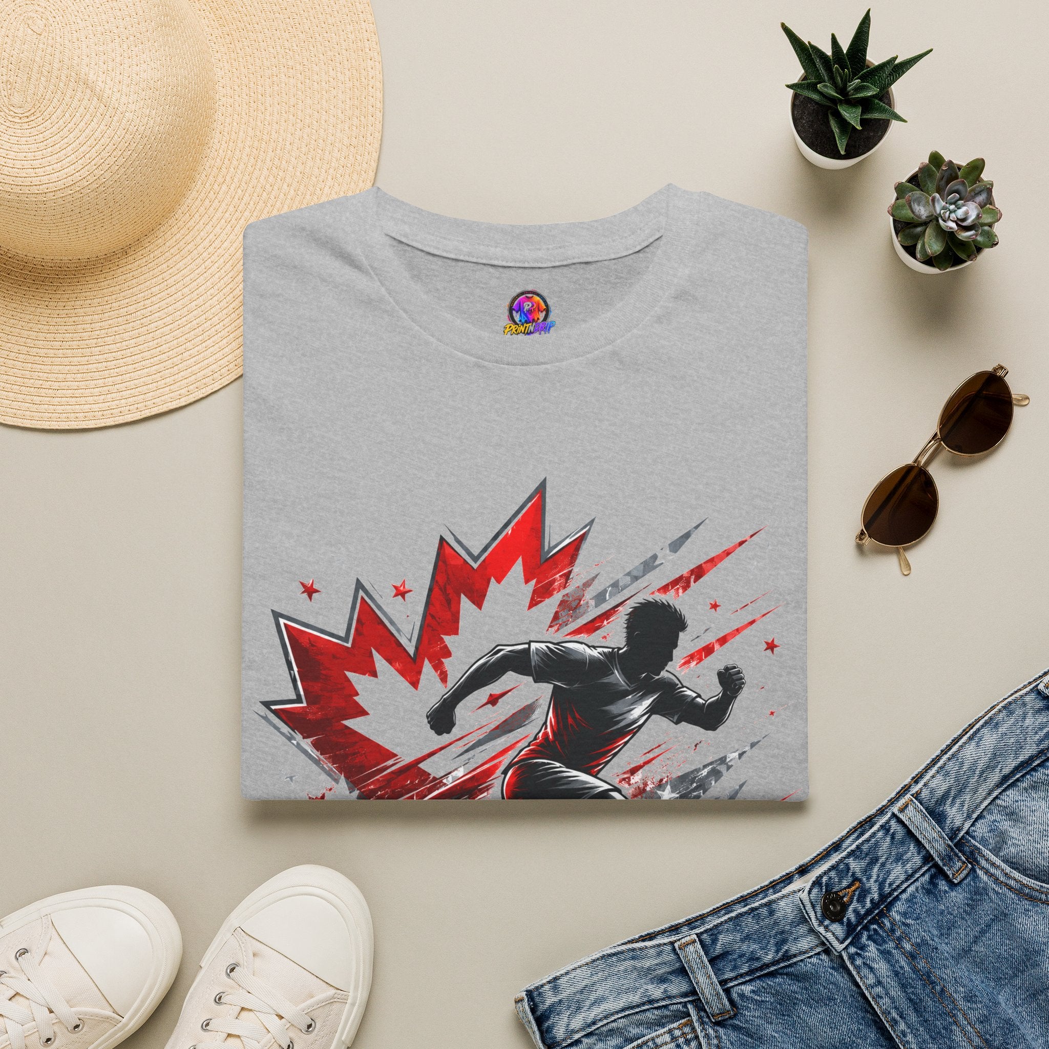 Canada Northern Force Running T‑Shirt — Canada Maple Runner Athletic Tee