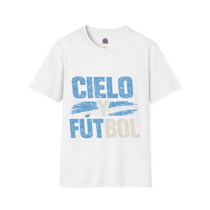 Argentina Cielo Fútbol T-Shirt — Vintage Sky Blue Soccer Tee