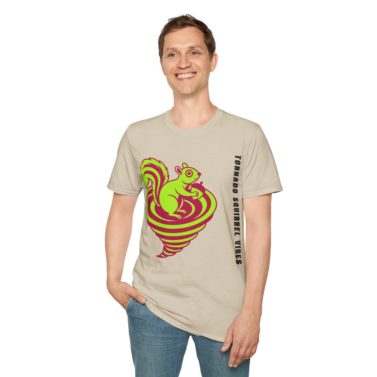 Squirrel Tornado T‑Shirt — Neon Retro Squirrel Whirl Graphic Tee - Trending Now - September 2026