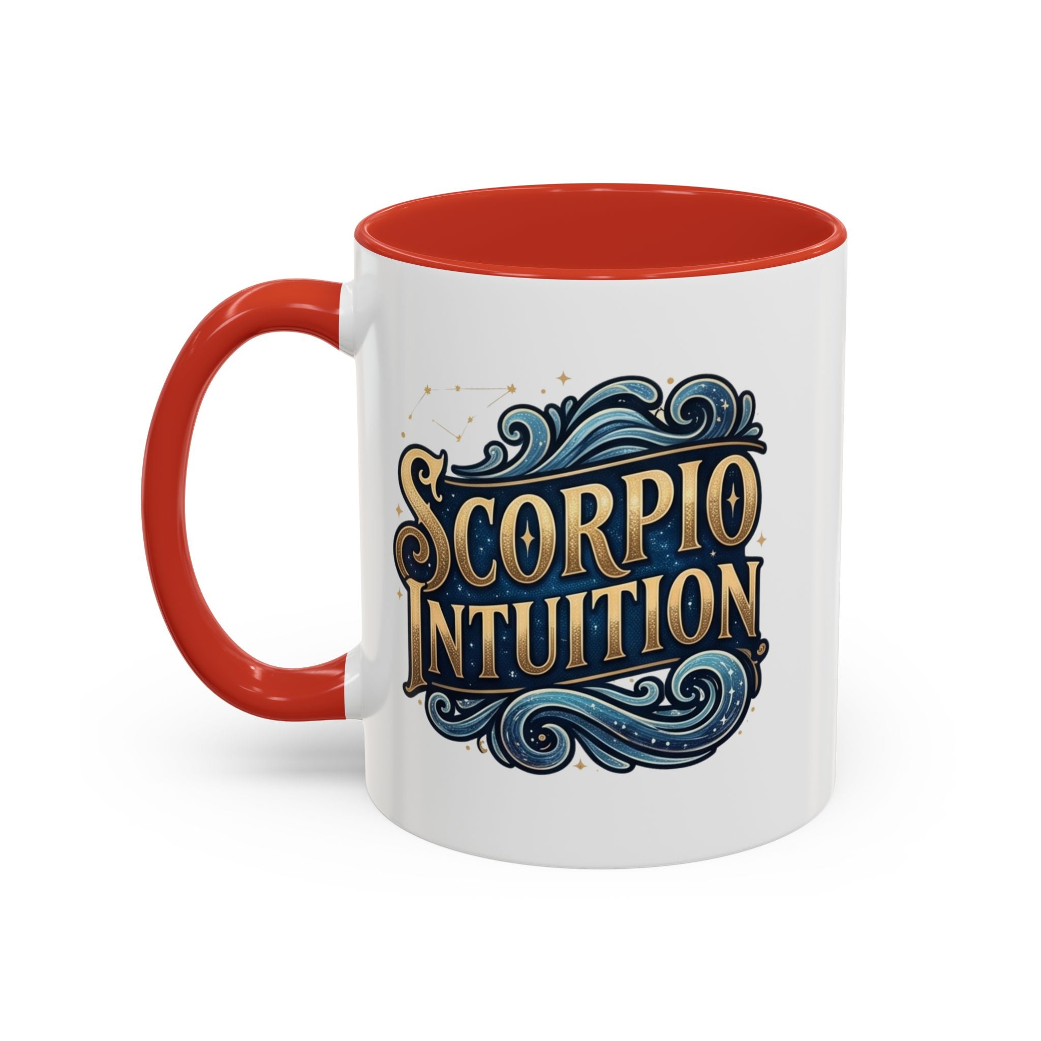 Scorpio Intuition Accent Coffee Mug — Zodiac Astrology Gift