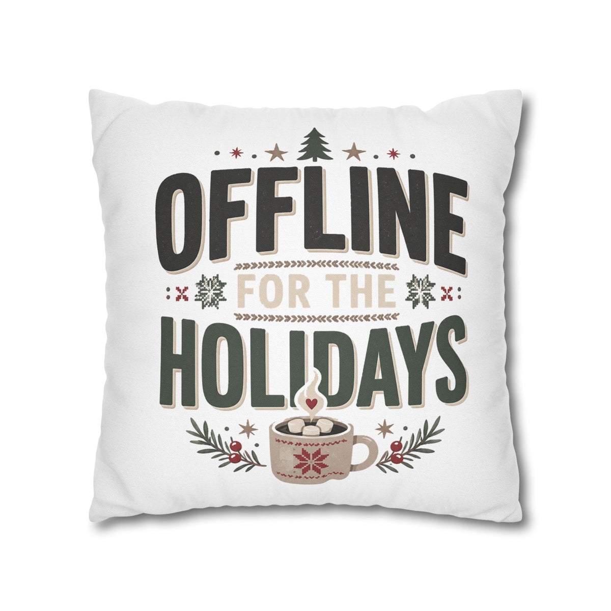 Christmas Offline for the Holidays Decorative Pillowcase