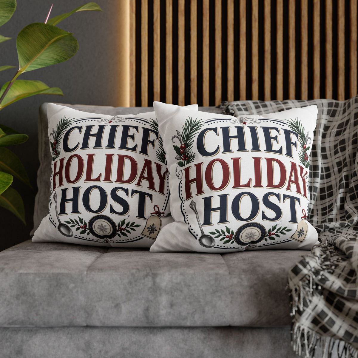 Christmas Chief Holiday Host Decorative Pillowcase