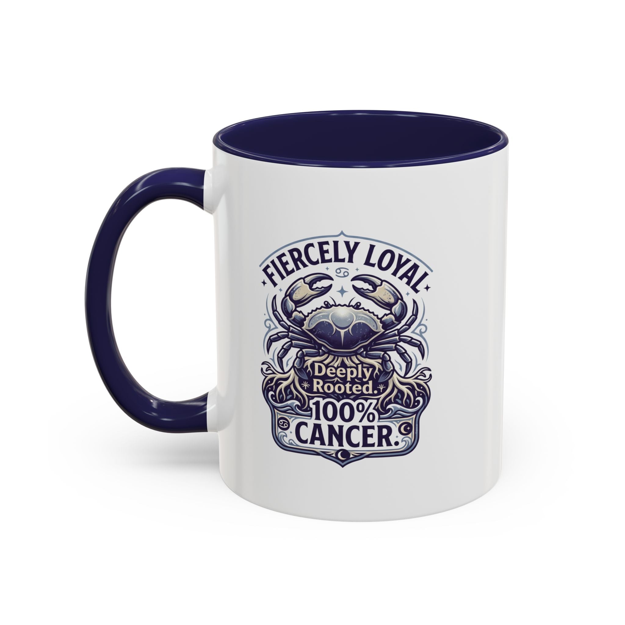 Cancer Zodiac Coffee Mug – "Fiercely Loyal, Deeply Rooted" Accent Mug