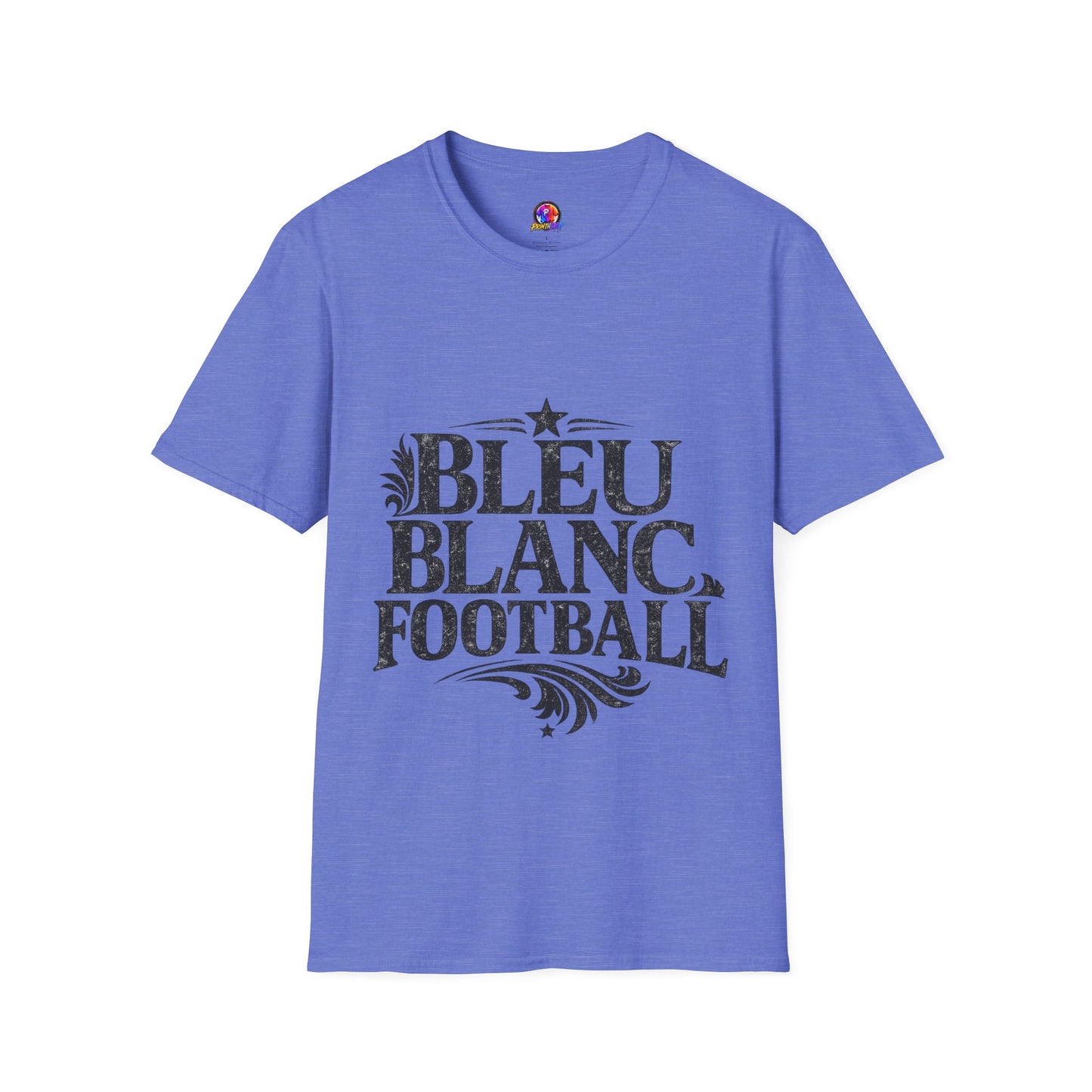 France Bleu Blanc Football T-Shirt — Vintage French Football Tee