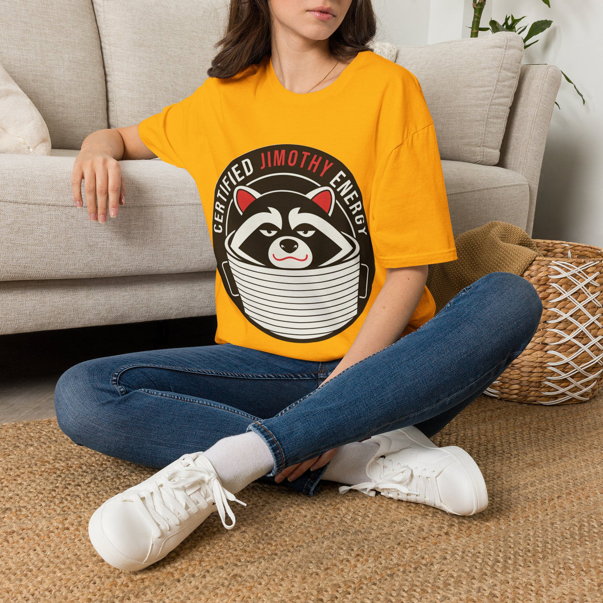 Jimothy Energy T-Shirt — Certified Raccoon Graphic Tee - Trending Now - August 2026