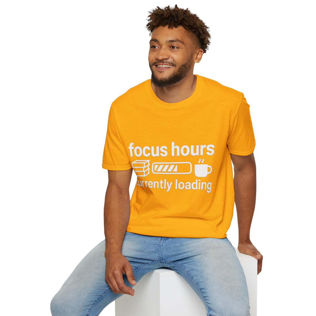 Focus Hours T-Shirt — "Focus Hours Currently Loading" Graphic Tee for Productivity & Remote Work - Trending Now - August 2026 Trends - Everyday T-Shirt