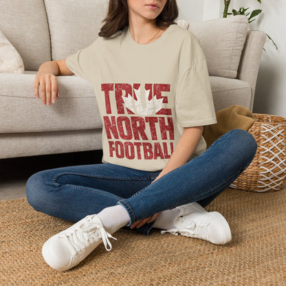 Canada True North Football T-Shirt — Vintage Canadian Leafs Sports Tee
