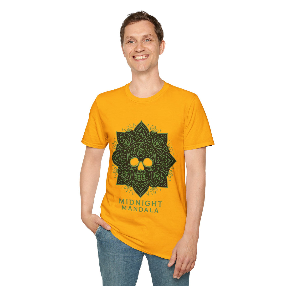 Mandala Skull T-Shirt — Midnight Mandala Floral Skull Tee - Trending Now - August 2026