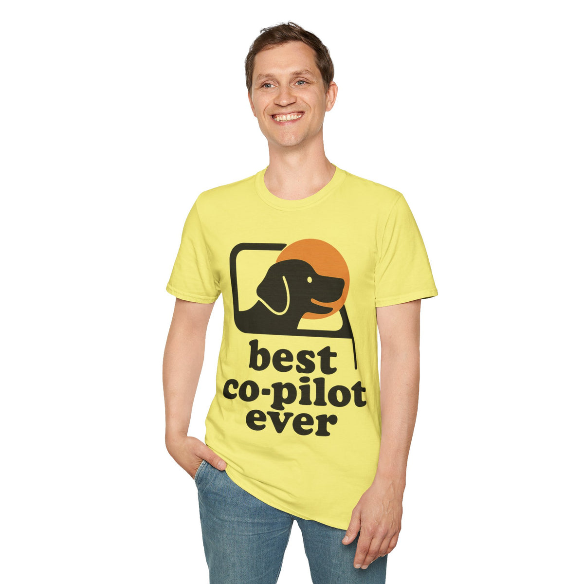 "Best Co-Pilot Ever" Dog Road Trip Graphic Tee - Funny Pet Lover Cute White T-Shirt - Trending Now - September 2026