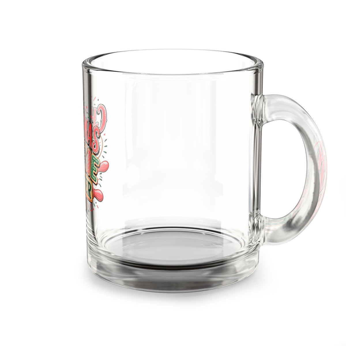 Christmas Glass Mug 10 oz Christmas Cookie Tester Glass Mug — 10oz Holiday Baking Coffee Cup