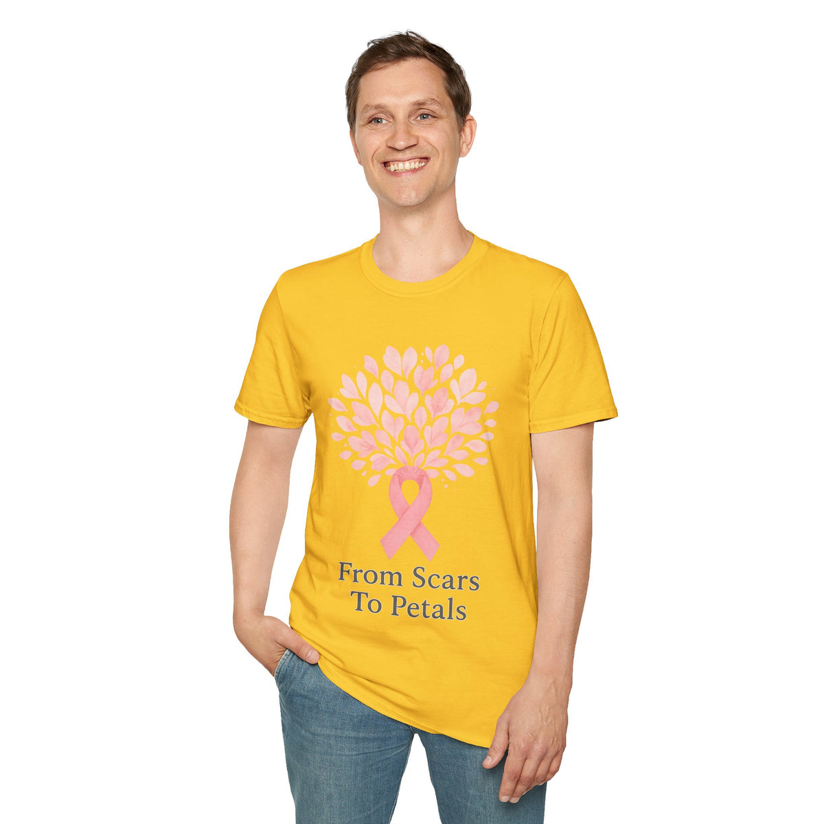 From Scars To Petals Pink Ribbon Tree T-Shirt, Breast Cancer Survivor Gift Tee - Trending Now - September 2026