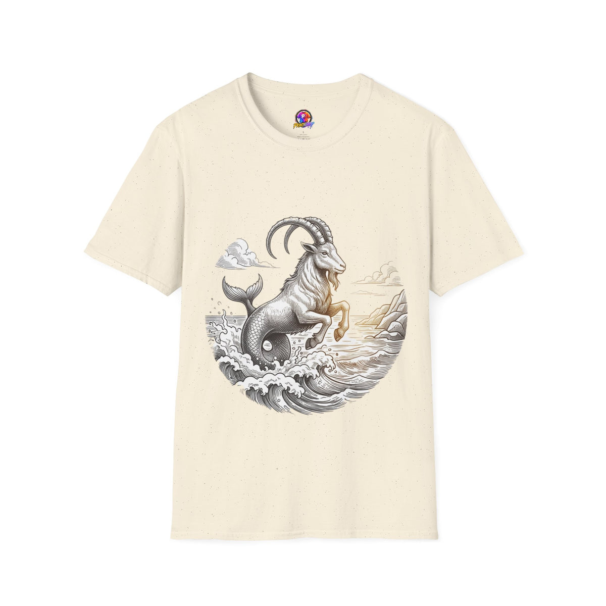 Capricorn Goat-Mermaid T-Shirt — Mythical Sea Goat Zodiac Tee