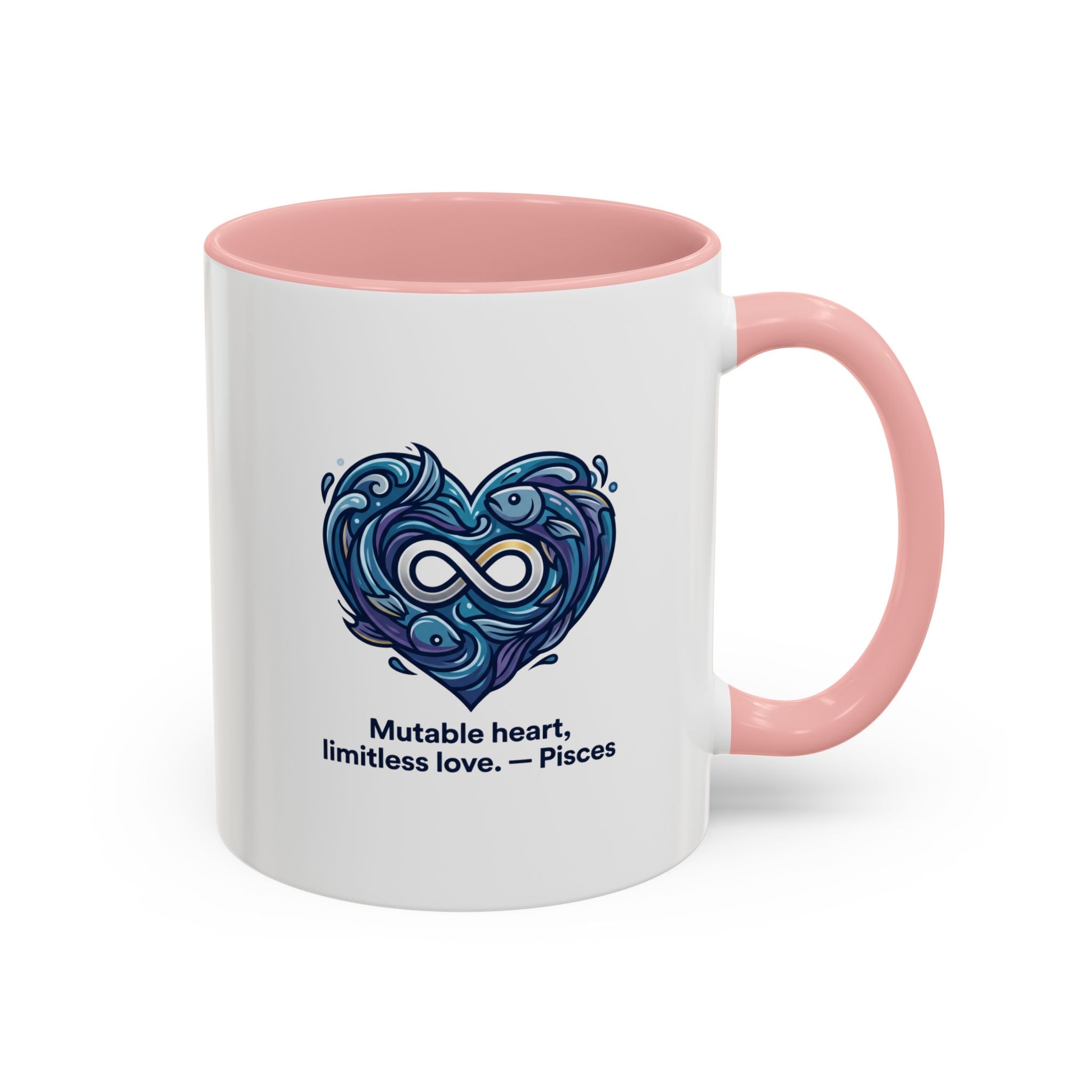 Pisces Heart Coffee Mug — "Mutable heart, limitless love" Zodiac Gift